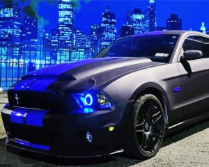 Black Mustang Ford Diamond Painting