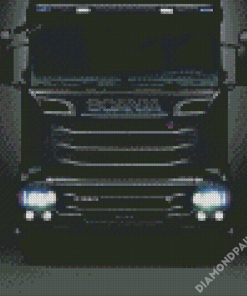 Black Scania Truck Diamond Painting