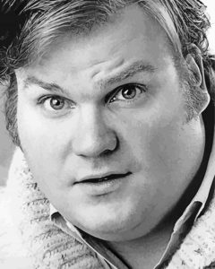 Black And White Chris Farley Diamond Painting