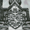 Black And White Scotland Crest Diamond Painting