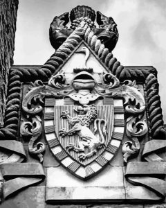 Black And White Scotland Crest Diamond Painting