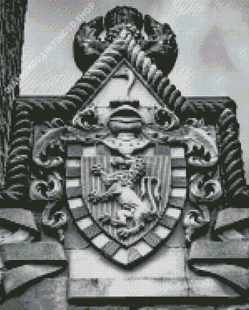 Black And White Scotland Crest Diamond Painting