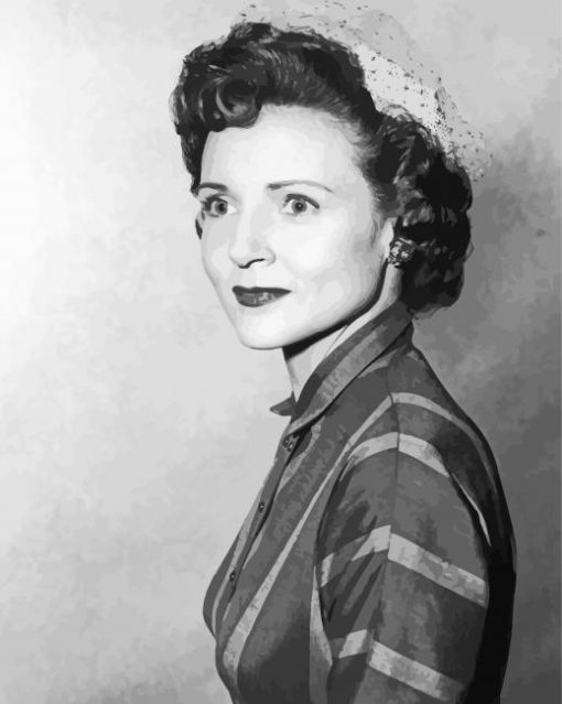 Back And White Actress Betty White Diamond Painting