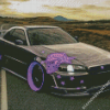 Black Nissan Skyline Car Diamond Painting