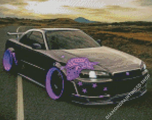 Black Nissan Skyline Car Diamond Painting