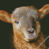 Brown Little Lamb Head Diamond Painting