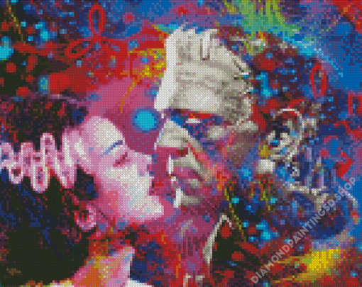 Colorful Frankenstein And The Bride Diamond Painting