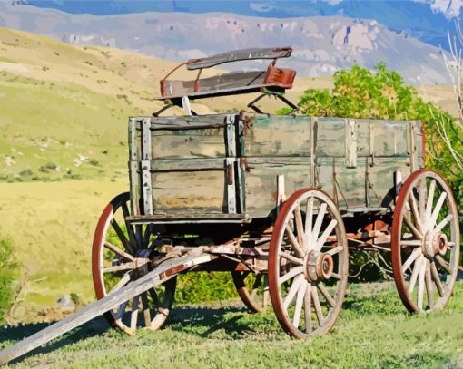 Cool Western Wagon Diamond Painting