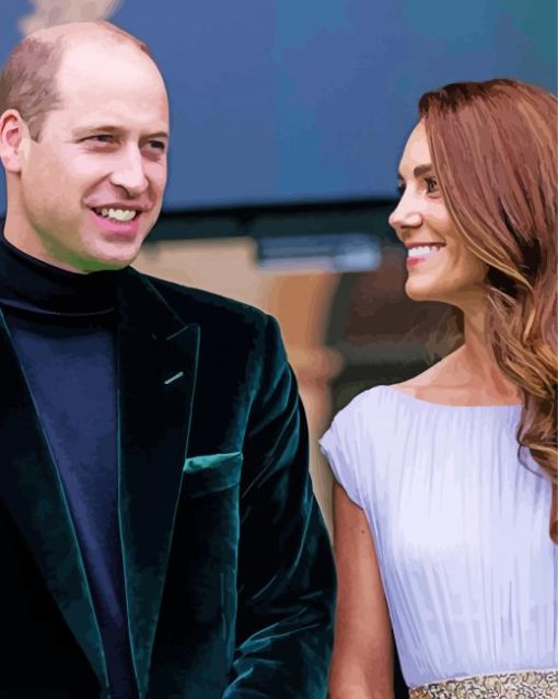 Cool Prince William And Kate - 5D Diamond Painting