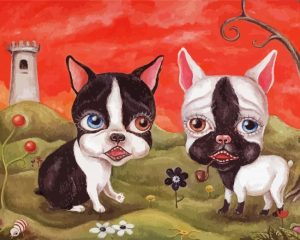 Cute French Terriers Diamond Painting