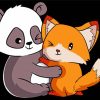 Cute Panda And Fox Diamond Painting