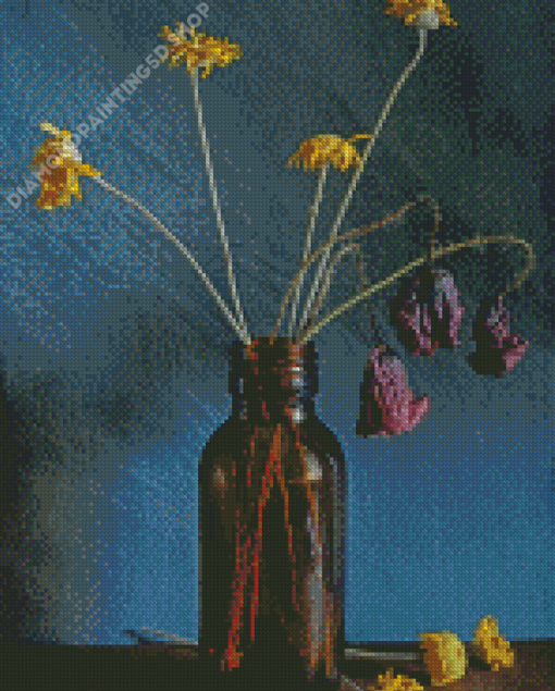 Dried Flower In Bottle Diamond Painting