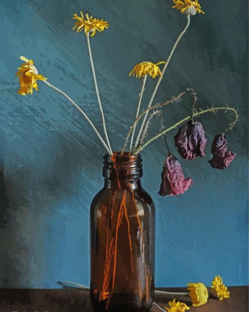 Dried Flower In Bottle Diamond Painting