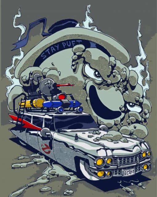 Ecto 1 Ghostbusters Diamond Painting