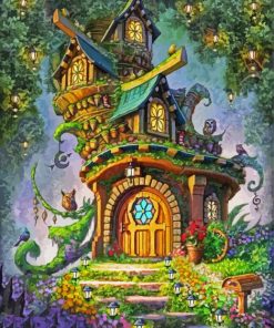 Fantasy Fairy Houses Art Diamond Painting