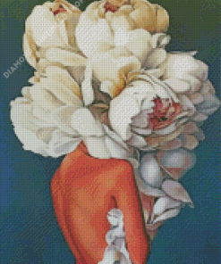 Flower Head Girl Diamond Painting