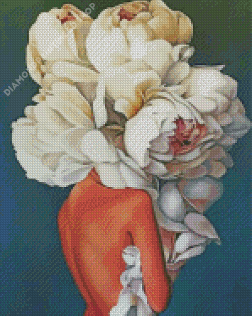 Flower Head Girl Diamond Painting