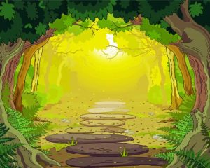 Forest Light Cartoon Diamond Painting