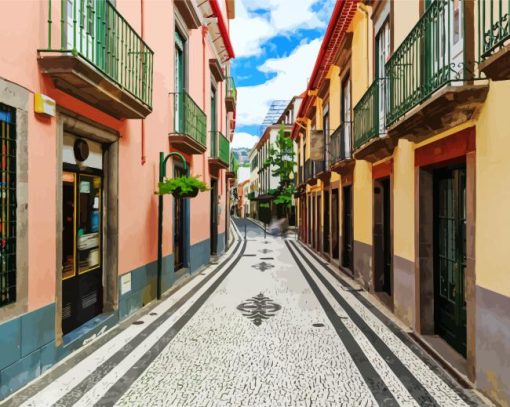 Funchal Streets Diamond Painting