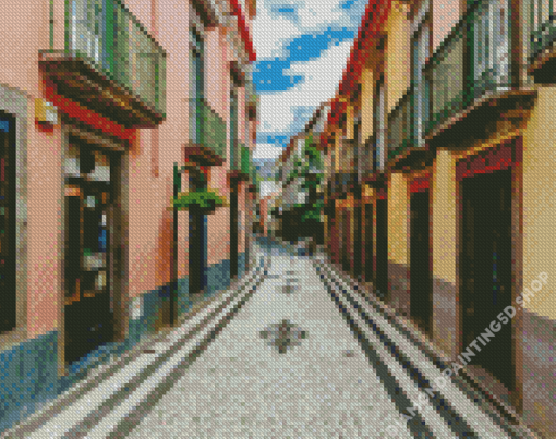 Funchal Streets Diamond Painting