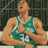 Giannis Antetokounmpo Basketball Player Diamond Painting