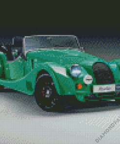 Green Vintage Morgan Car Diamond Painting