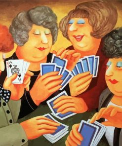Ladies Playing Cards Beryl Cook Diamond Painting