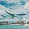 Maho Beach St Marteen Diamond Painting