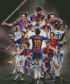 Messi Collage Football Player Diamond Painting