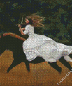 Musician Girl And Horse Diamond Painting
