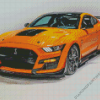 Orange Mustang Ford Diamond Painting