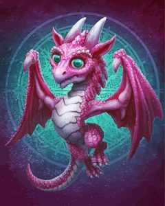 Purple Baby Dragon Diamond Painting