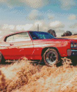 Red Classic Chevy Diamond Painting