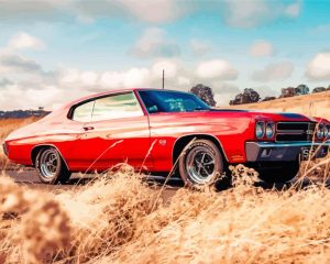 Red Classic Chevy Diamond Painting