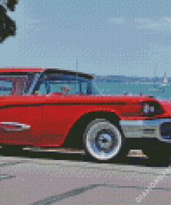 Red Ford Tbird Diamond Painting