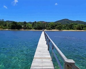 Roatan Beach Seascape Diamond Painting