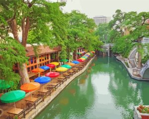 San Antonio River Walk Casa Rio Diamond Painting