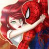 Spiderman And Mary Jane Characters Diamond Painting