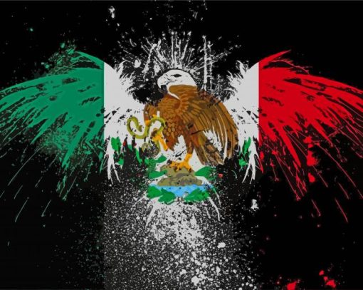 Splatter Mexican Flag Diamond Painting