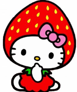 Strawberry Hello Kitty Diamond Painting