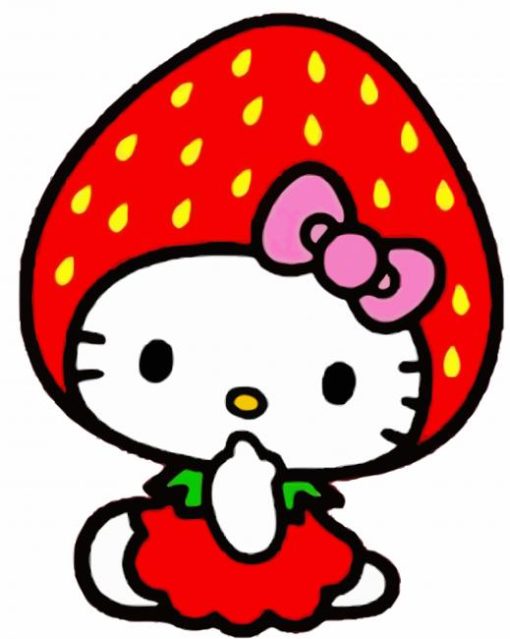 Strawberry Hello Kitty Diamond Painting