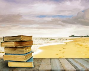 Vintage Books And Beach Diamond Painting