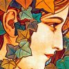 Vintage Art Nouveau Ivy Diamond Painting