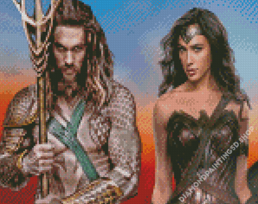 Wonder Woman Aquaman Diamond Painting