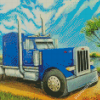 18 Wheeler Semi Truck Art Diamond Painting