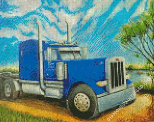 18 Wheeler Semi Truck Art Diamond Painting