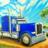 18 Wheeler Semi Truck Art Diamond Painting