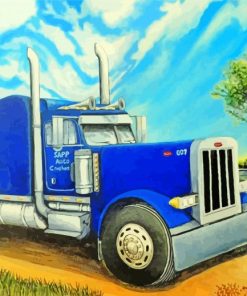18 Wheeler Semi Truck Art Diamond Painting