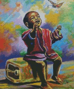 African Child Diamond Painting
