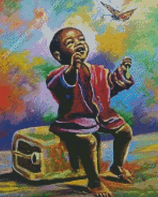 African Child Diamond Painting